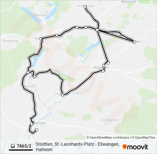 7865/2 Bus Line Map