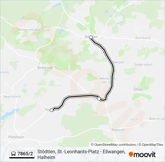 7865/2 Bus Line Map