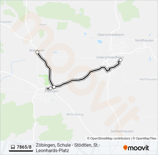 7865/8 Bus Line Map
