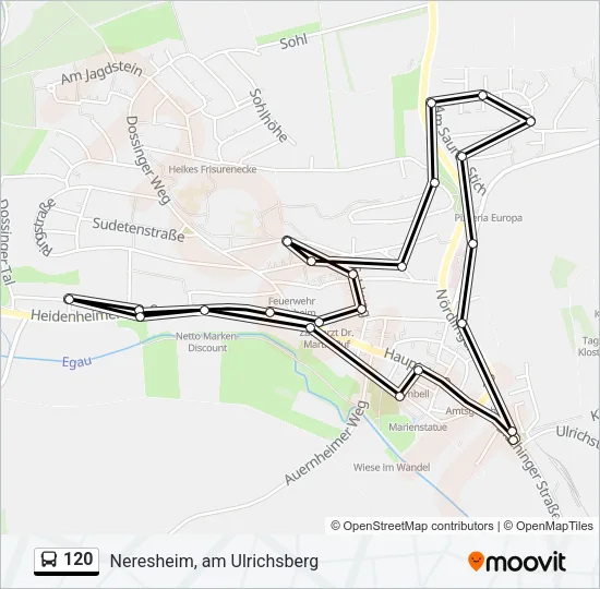 120 Bus Line Map