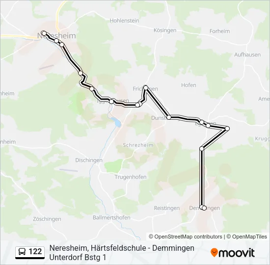 122 Bus Line Map