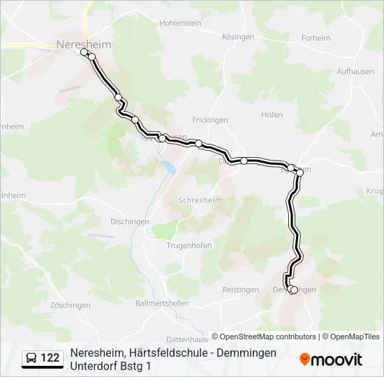 122 Bus Line Map