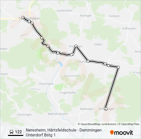 122 Bus Line Map