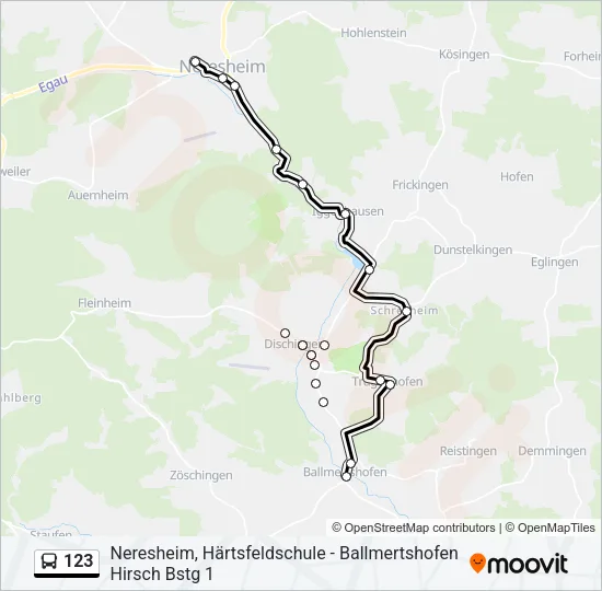 123 Bus Line Map