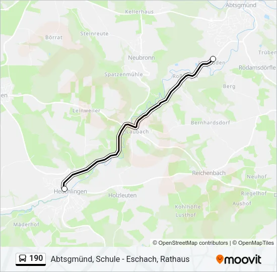 190 Bus Line Map
