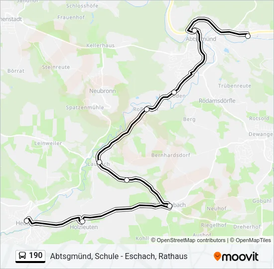 190 Bus Line Map
