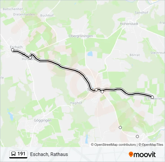 191 Bus Line Map