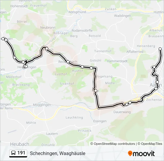 191 Bus Line Map