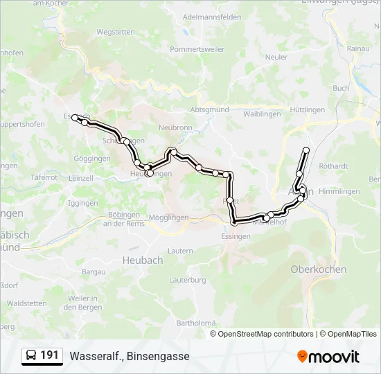 191 Bus Line Map