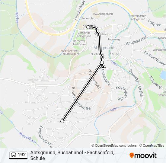Автобус 192: карта маршрута