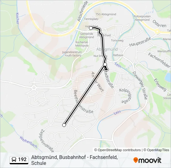192 Bus Line Map
