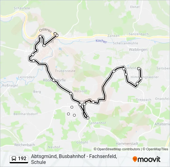 192 Bus Line Map