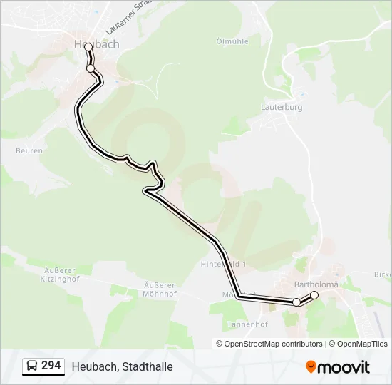294 Bus Line Map