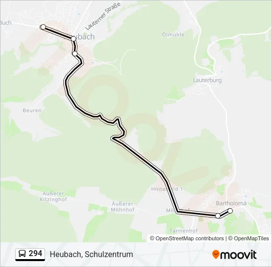 294 Bus Line Map
