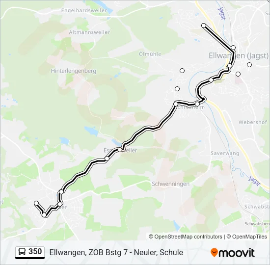 350 Bus Line Map