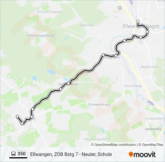 350 Bus Line Map
