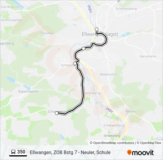350 Bus Line Map