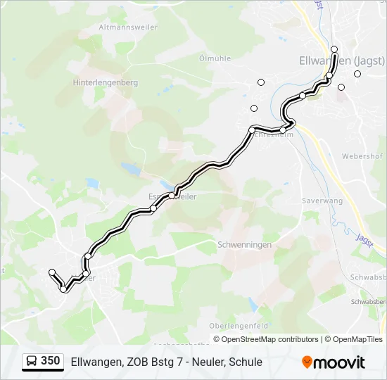 350 Bus Line Map