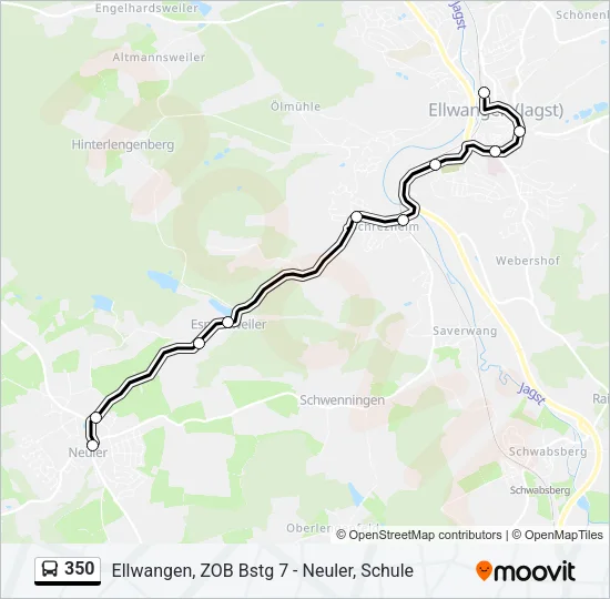 350 Bus Line Map