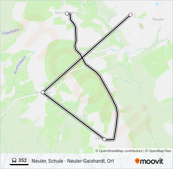 352 Bus Line Map