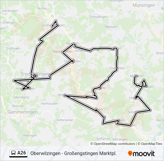 A26 Bus Line Map
