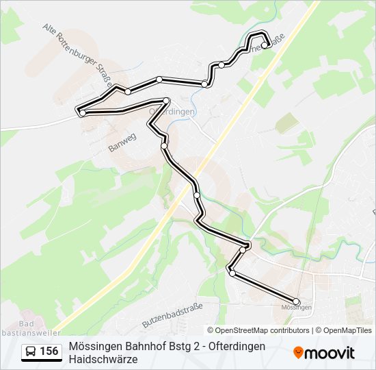 156 Bus Line Map