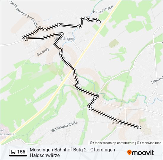 156 Bus Line Map