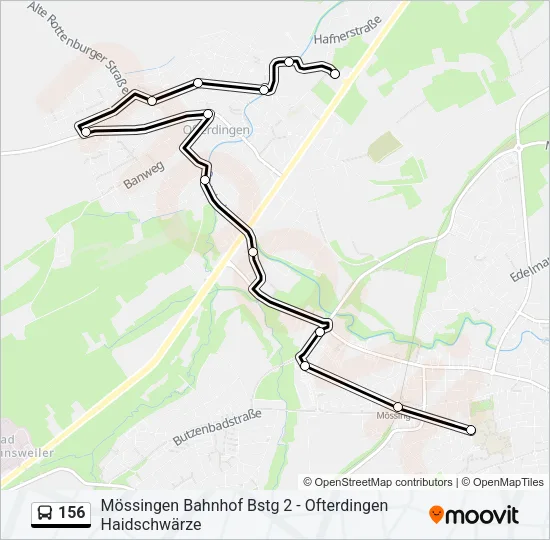 156 Bus Line Map