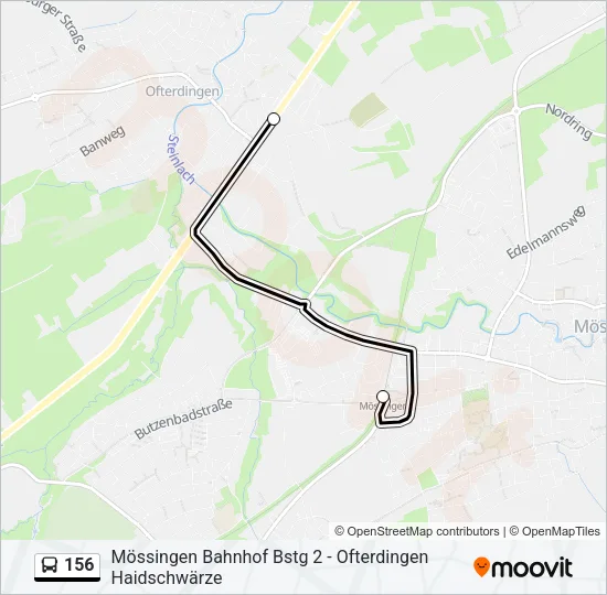 156 Bus Line Map