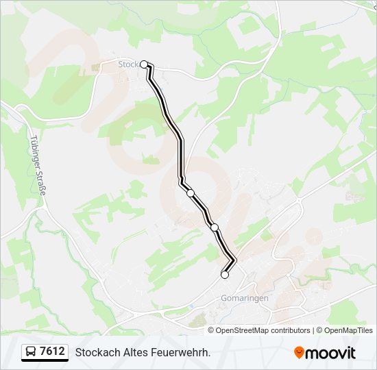 7612 Bus Line Map