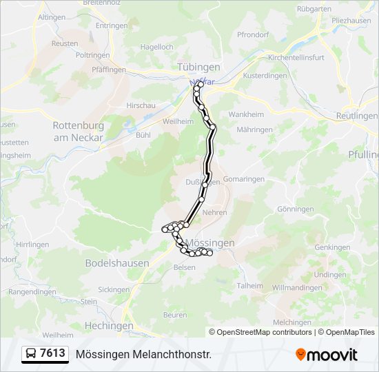 7613 Bus Line Map