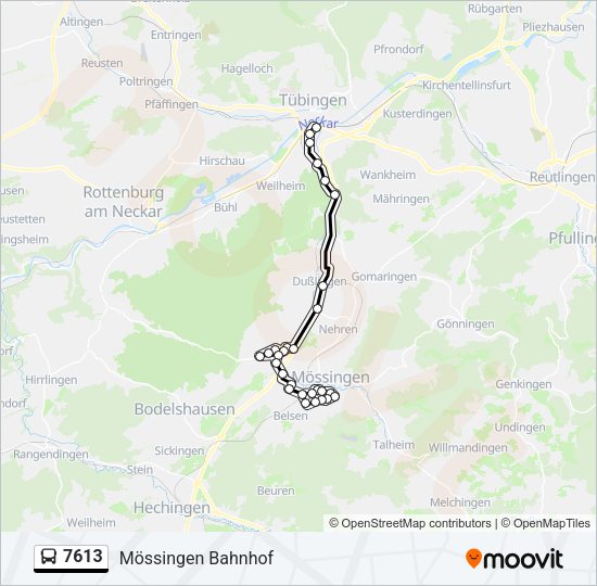 7613 Bus Line Map