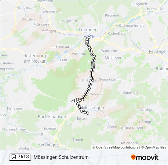 7613 Bus Line Map