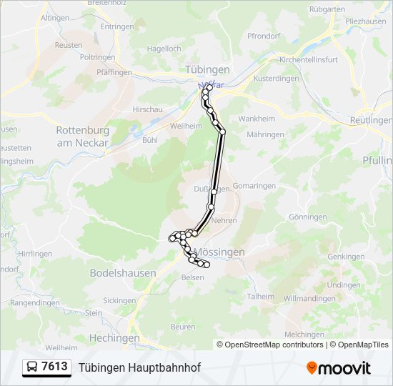 7613 Bus Line Map