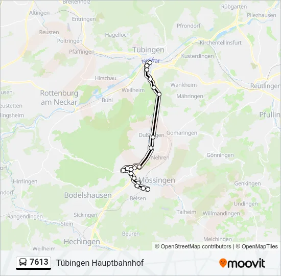 7613 Bus Line Map