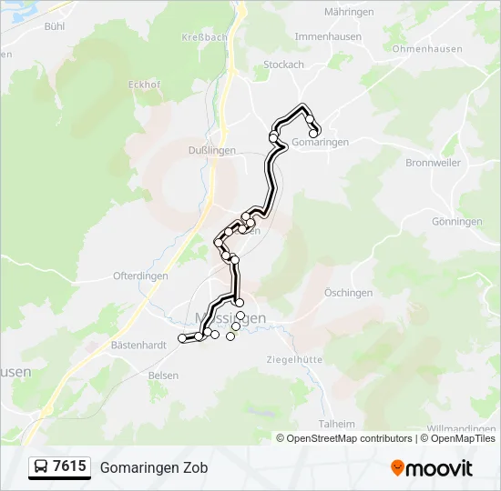 7615 Bus Line Map