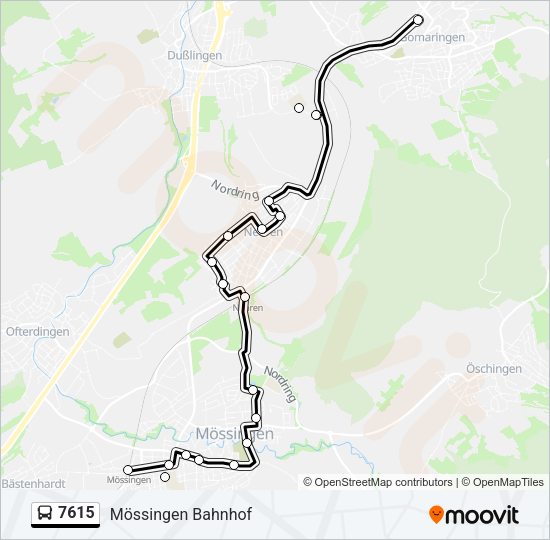7615 Bus Line Map