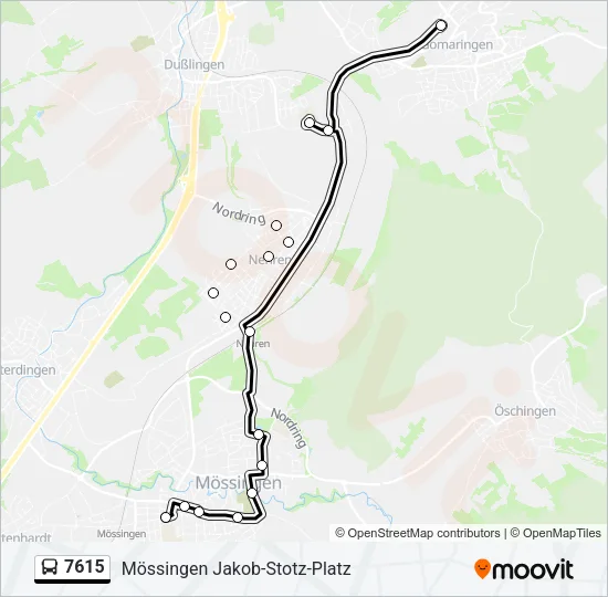 7615 Bus Line Map