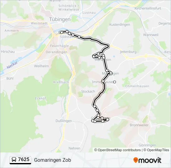 7625 Bus Line Map