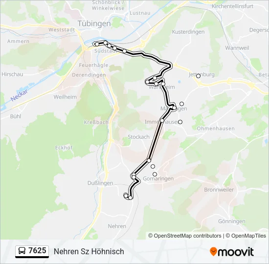 7625 Bus Line Map