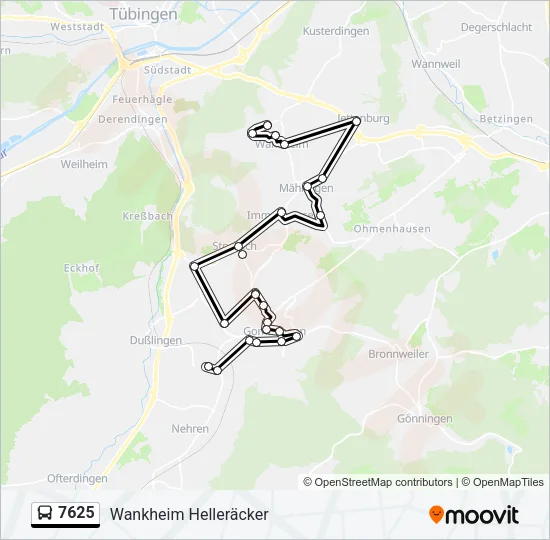 7625 Bus Line Map