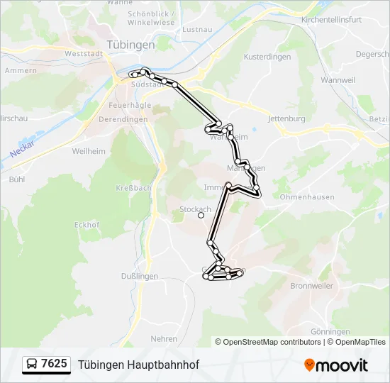 7625 Bus Line Map