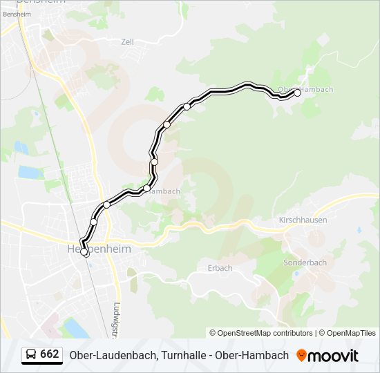 662 Bus Line Map