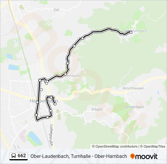 662 Bus Line Map