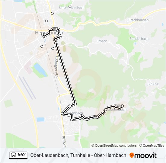 662 Bus Line Map
