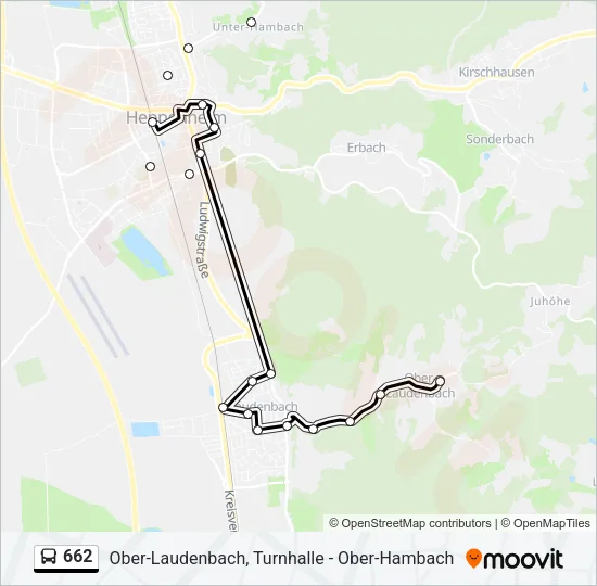 662 Bus Line Map
