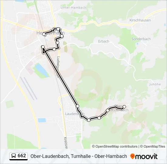 662 Bus Line Map