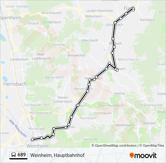 689 Bus Line Map
