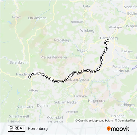 RB41 Train Line Map