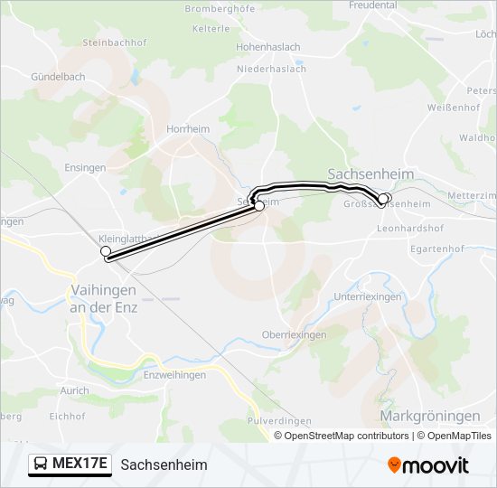 MEX17E Bus Line Map